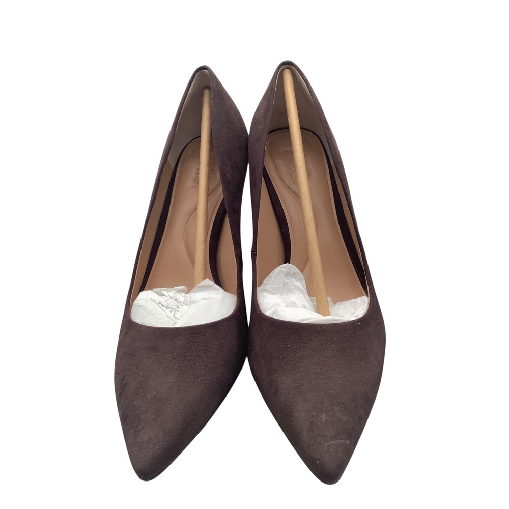 INC International Concepts Zitah50f Rich Truffle Brown Suede Pumps Heels 9W 40